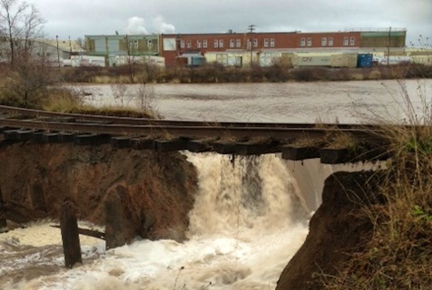 Residents fear far more tidal water is flowing into the Halfway River now that the aboiteau system was damaged and erosion occurred. This submitted photo shows what it looked like in late fall, early winter.