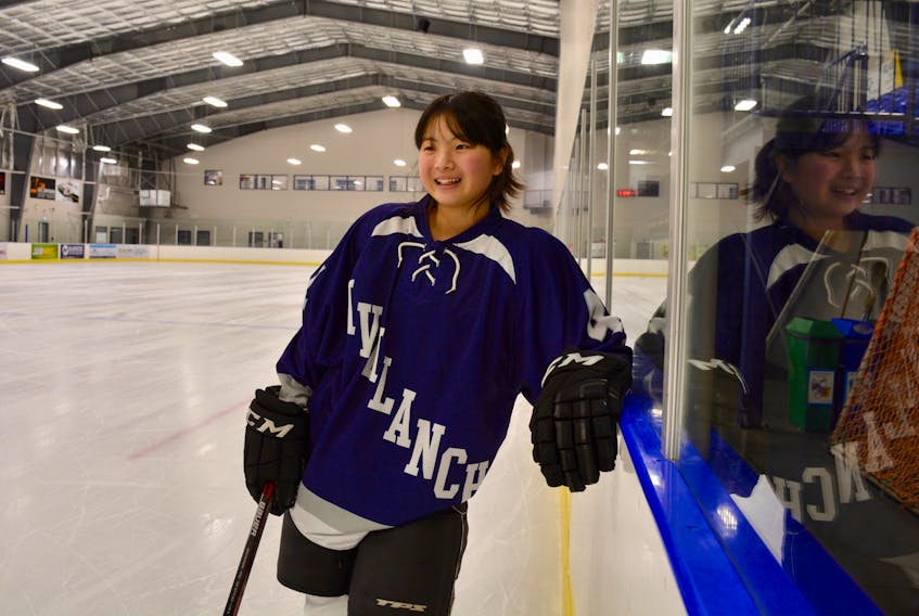 On the ice, Yumi Miyano is hard-working and has a nose for the net. Off the ice, Miyano enjoys cooking for her boarding family in Falmouth, including sushi, which has become a family favourite.