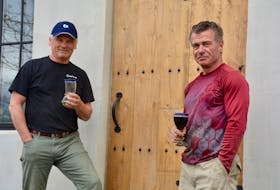 Steven (left) and Glenn Dodge, co-owners of Bent Bridge Winery have poured their blood, sweat and tears into almost every square inch of the building located on Highway 14, better known as the Chester Road.