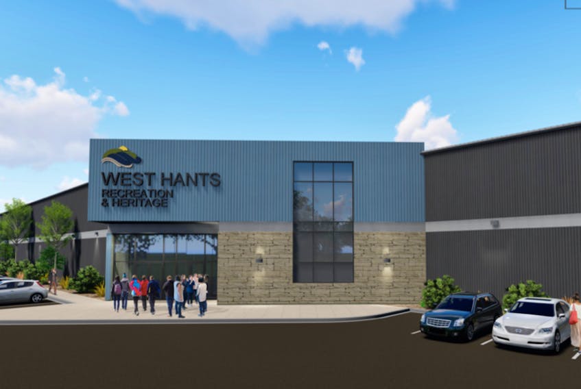 An artistic rendering of a proposed arena project at the Hants County Exhibition grounds that West Hants council will vote whether or not to approve on Aug. 21