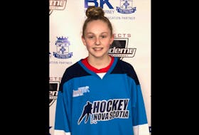 Avi Adam is the youngest player on the U18 Nova Scotia hockey team that will face off against the rest of the country at the 2019 Canada Winter Games in Red Deer, Alta.
