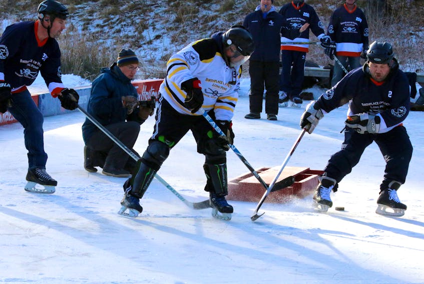 All spots on teams were claimed for the 2018 Long Pond Heritage Classic in Windsor Jan. 27. People came from across the Maritimes, and beyond, to participate.