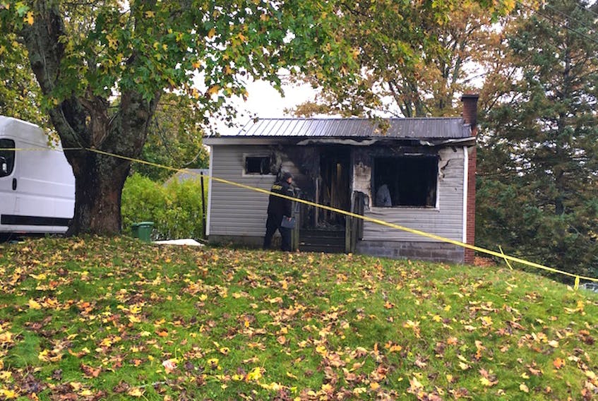 A man and woman escaped unharmed but a family pet died in a Truro house fire early Tuesday morning.