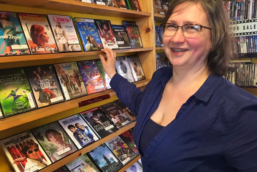 Cinematopia owner Megan Haliburton is closing her shop on Main Street in Wolfville June 27, and planning to offer movie rentals from the Wolfville Farmers’ Market throughout the summer on Wednesdays.
