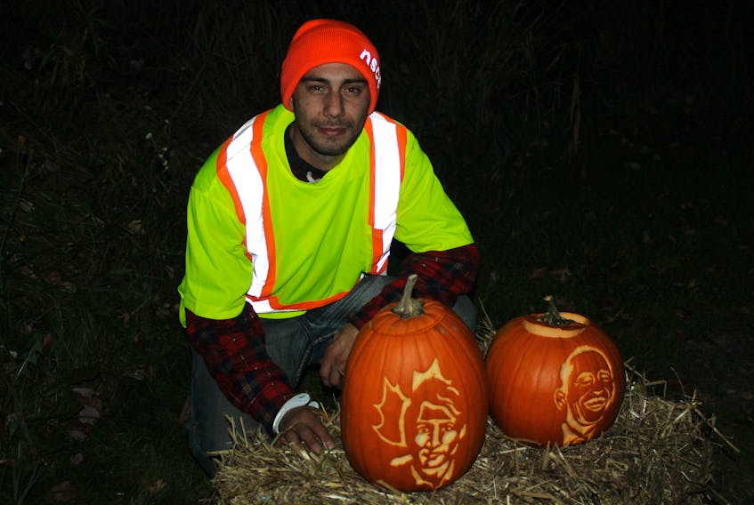 Justin Trudeau as a pumpkin? According to NSCC student Jonathan Harris, it was one of the more popular gourds.
