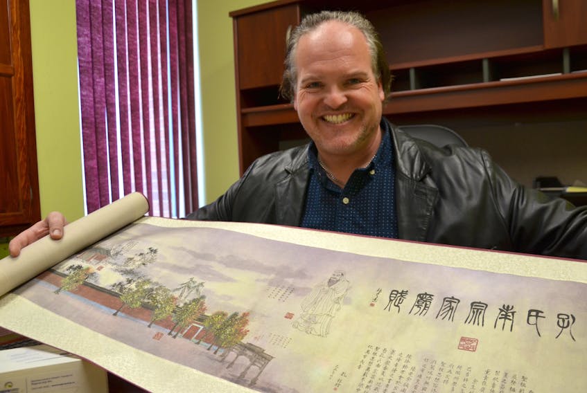 Before Annapolis County Warden Timothy Habinski left on his first visit to China on Jan. 12, 2017, he had already received a gift from one of the host cities he was visiting – a long tapestry on a wooden spool. Since then, he’s signed friendship agreements with two Chinese cities and Annapolis County has hosted two visits from Chinese students. He said that’s just the beginning.