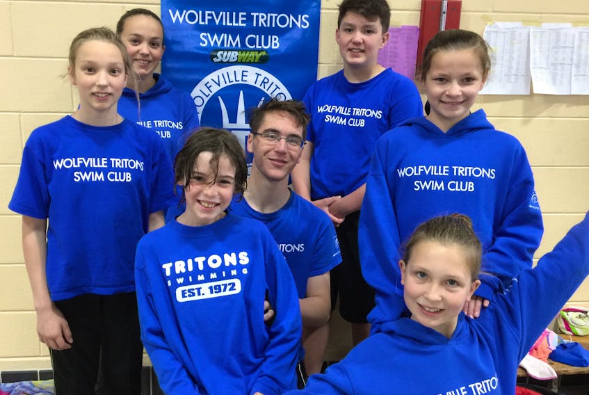 Wolfville Tritons junior swimmers competed in Antigonish earlier this month, posting personal best swims and bringing home a handful of medals.