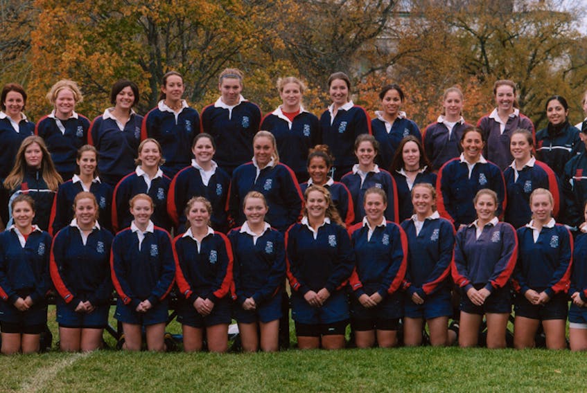The 2002 Acadia rugby team was the first varsity team at the Wolfville university.