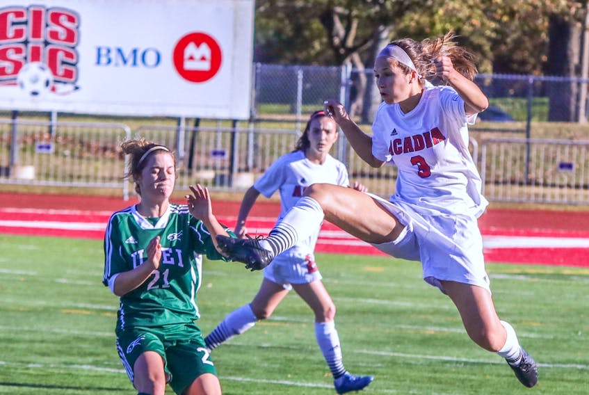 The Axewomen soccer team put a strong game together and recently handed the visiting StFX X-Women a 2-0 loss. - GARY MANNING photo