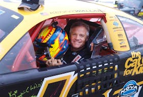 Former NASCAR driver Kenny Wallace will be out defend his title at the IWK 250 at Riverside Speedway in James River on Saturday.