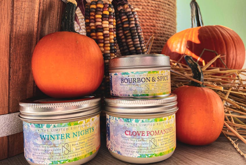 New Scotland Candle Co. is co-owned by husband-and-wife team Mark Beaudry and Erin Wilson, who are selling limited edition scents available for fall shoppers. - Photo Contributed.