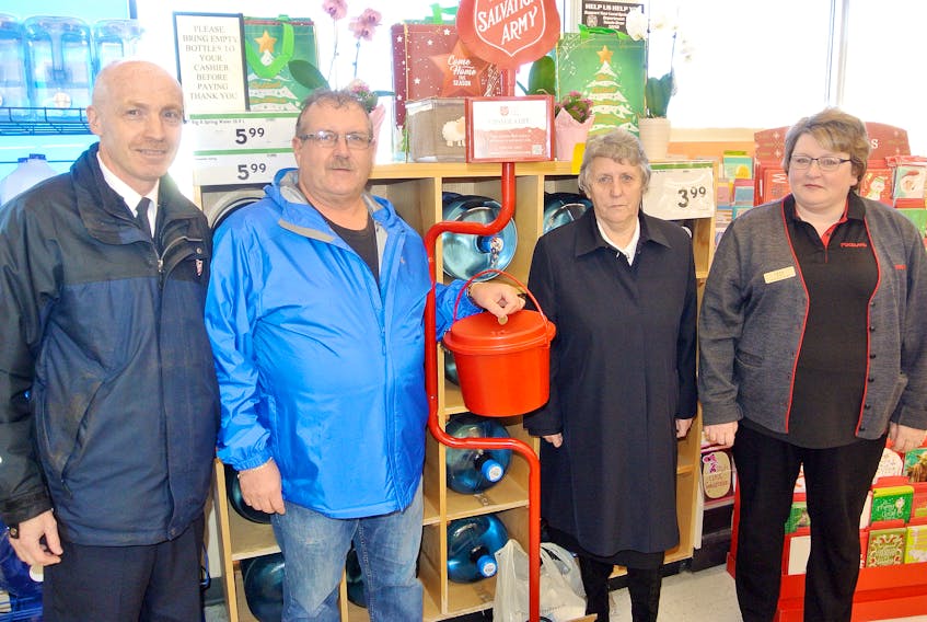 The Salvation Army has kicked off its 2017 kettle campaign with locations at Foodland in Springhill and Giant Tiger, Superstore and Walmart in Amherst. Lt. Stephen Toynton of the Salvation Army, Coun. Doug Williams, Bev Sharpe of the Salvation Army and Lesa Isenor of Foodland helped kick the campaign off in Springhill on Monday.