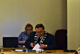 Happy Valley-Goose Bay Mayor Wally Andersen at the budget meeting on Jan. 29.