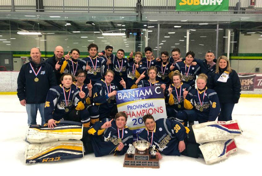 The Bantam A Lakers, one of the Labrador West minor hockey teams that travelled to the island for an Easter tournament, won gold after going undefeated in play. It wasn’t easy to get to that point as players, families and the association dealt with hockey gear transportation woes.