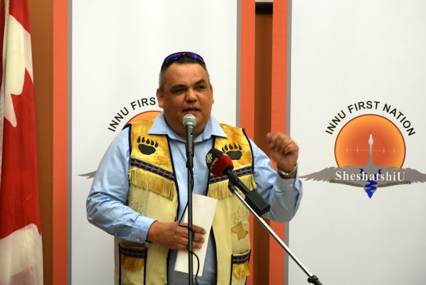 Eugene Hart, Chief of Sheshatshiu Innu First Nation, was on hand for the opening of the Shushepeshipan (Joseph Nuna Sr.) Group Home Thursday, Aug. 16.
