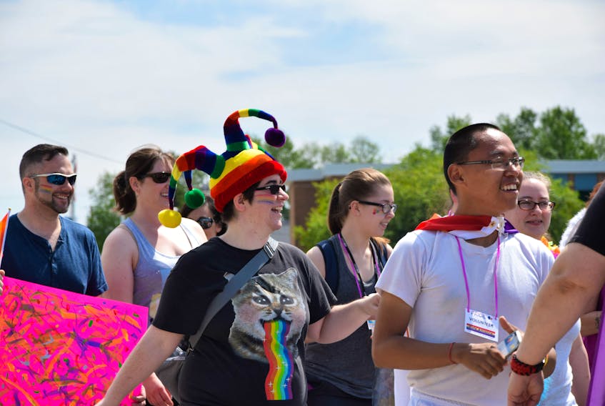 Participants in Pride 2018 in Happy Valley-Goose Bay.