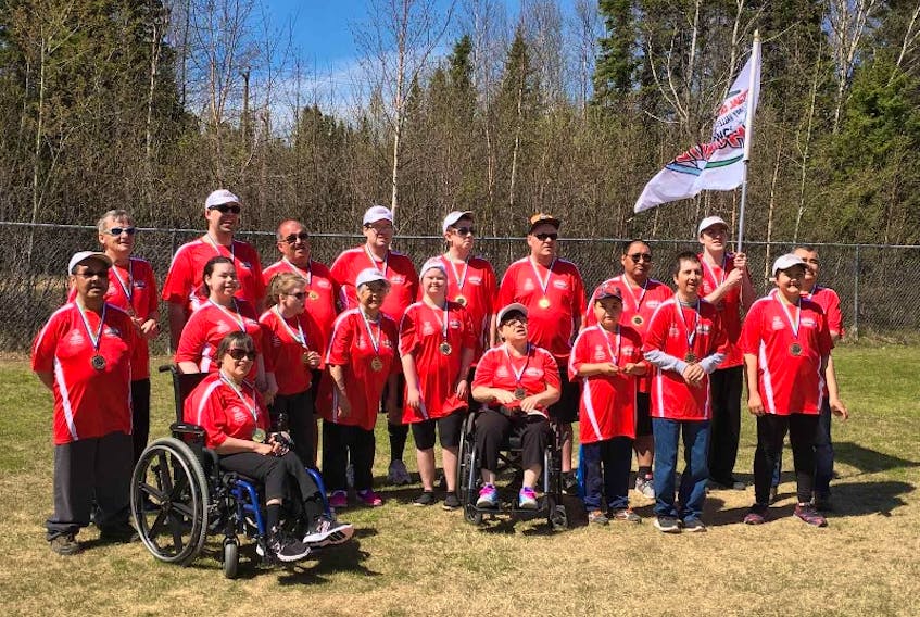 The Howling Huskies Special Olympics athletes.