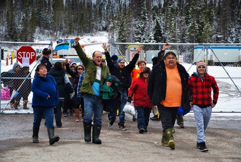 About 45 protesters who were occupying the Muskrat Falls camp left on Oct. 26 following an agreement reached between the indigenous governments and the province on flooding the reservoir. 