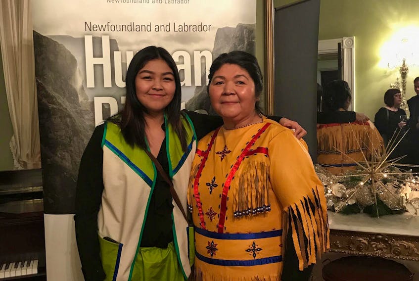 Anastasia Qupee and her daughter Meeka Qupee, 17, taken during the Human Rights Commission’s awards ceremony held at Government House in St. John’s Dec 6.