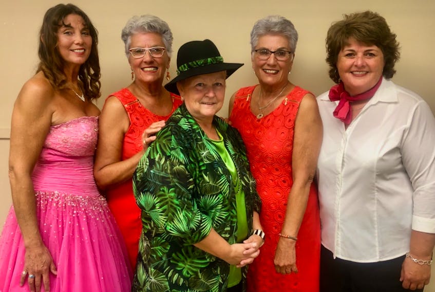 Colleen MacPhee (front) and (back, from left) Jolee Patkai, Judy McGregor, Joan Reeves and Jacinta MacDonald will be performing Lady Singers of Our Century at the ARHS Susan Taylor Theatre on Sunday, Oct. 6 at 2 p.m.