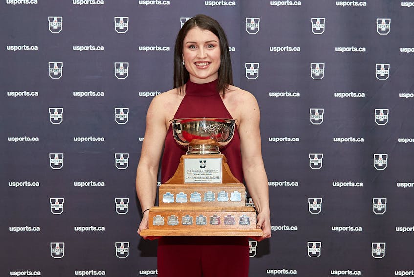 UPEI Panthers guard Jenna Mae Ellsworth of Charlottetown received the Nan Copp Award as U Sports women's basketball player of the year Wednesday in Ottawa. Marc Lafleur/U Sports