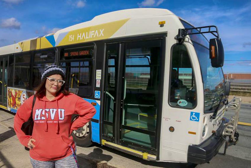 Nikki Jamieson, the MSVU student union president, is trying to get Halifax Transit to provide better service for Mount students.