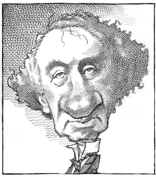 A caricature of Sir John A. Macdonald, Canada's first prime minister, by Bruce MacKinnon.