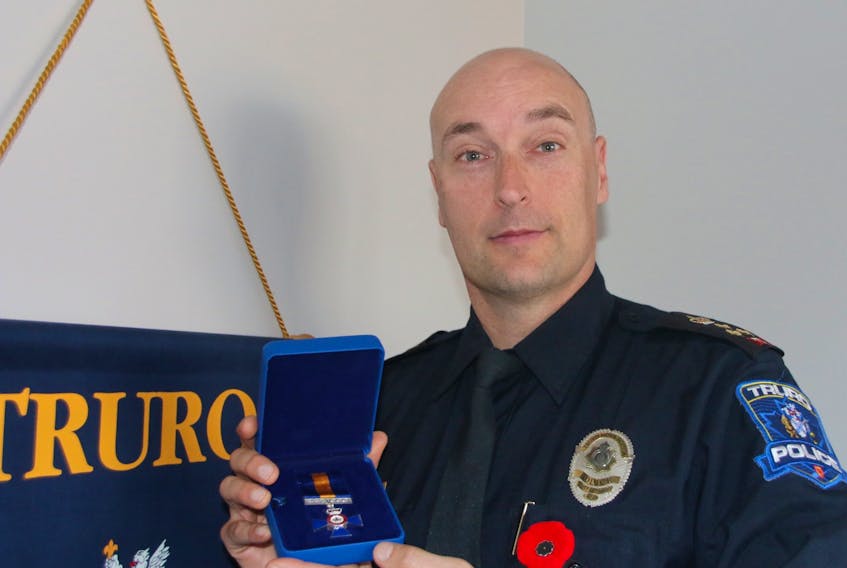 Truro Police Chief Dave McNeil was recently presented with the Order of Merit of the Police Forces. He received the award during a ceremony at Rideau Hall.
