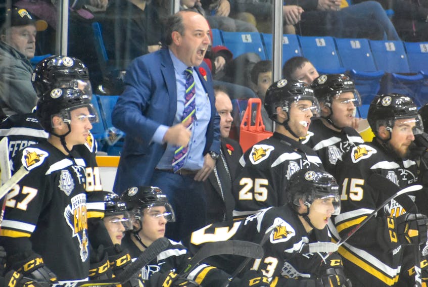 Marc-André Dumont was relieved of his duties as head coach and general manager of the Cape Breton Screaming Eagles on Tuesday. Along with Dumont, the team also fired assistant coach Brent Hughes.