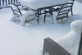 I’m willing to bet that residents of Fox Brook, N.S. had a name or two for this spring snowfall last year.  Maria Sangster was probably hoping to have her tea at the patio table – it was, after all, April 28!