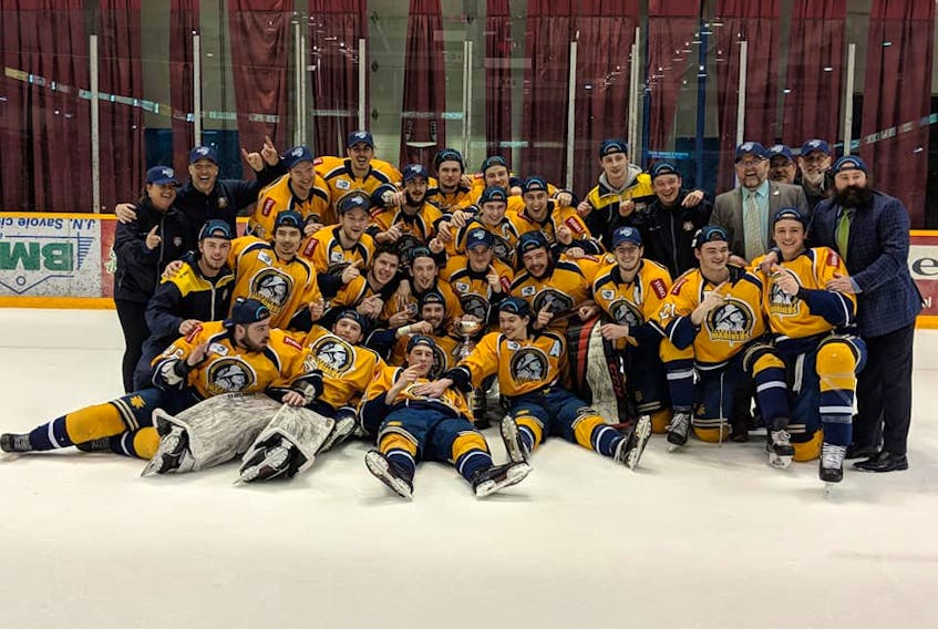 The Yarmouth Mariners are the 2018-2019 MHL Canadian Tire Cup league champions after sweeping the Campbellton Tigers in the league final. The Mariners captured the championship with a Game 4 overtime win in Campbellton.