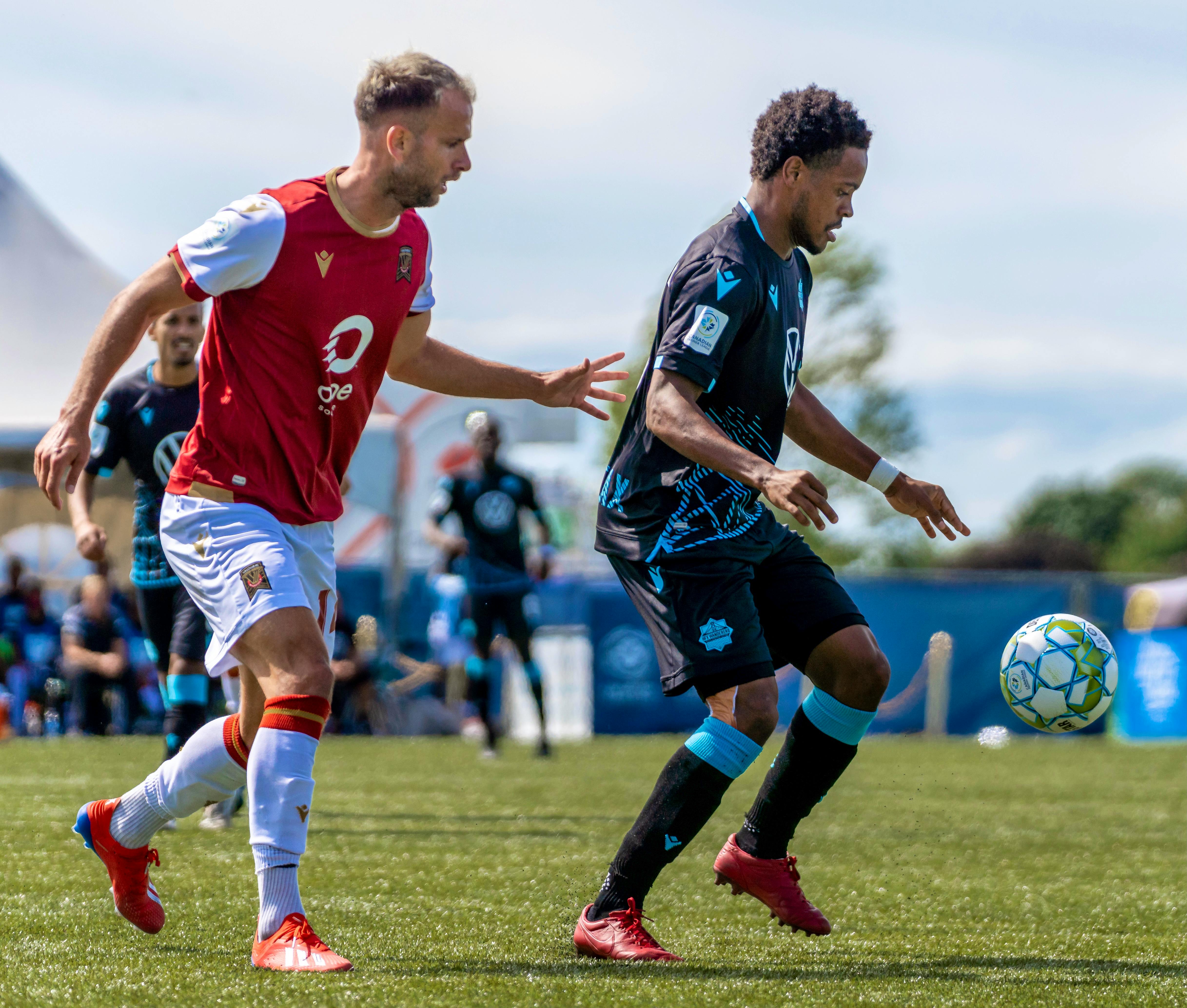 HFX Wanderers attacking midfielder Alex Marshall controls the ball during a match at the 2020 Island Games season tournament in Charlottetown. - Dylan Lawrence / HFX Wanderers