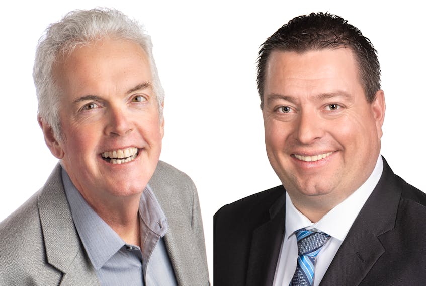 Progressive Conservative MLA Matthew MacKay, right, and Green candidate Matthew J. MacKay will be running against each other in the upcoming provincial election.