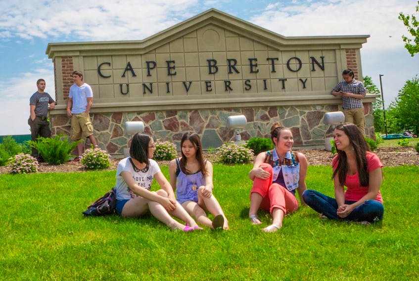 This file photograph shows students on the campus of Cape Breton University. The federal government recently announced a series of measures to support international students pursuing their studies at a Canadian institution online while abroad in the fall. DAVID JALA/CAPE BRETON POST