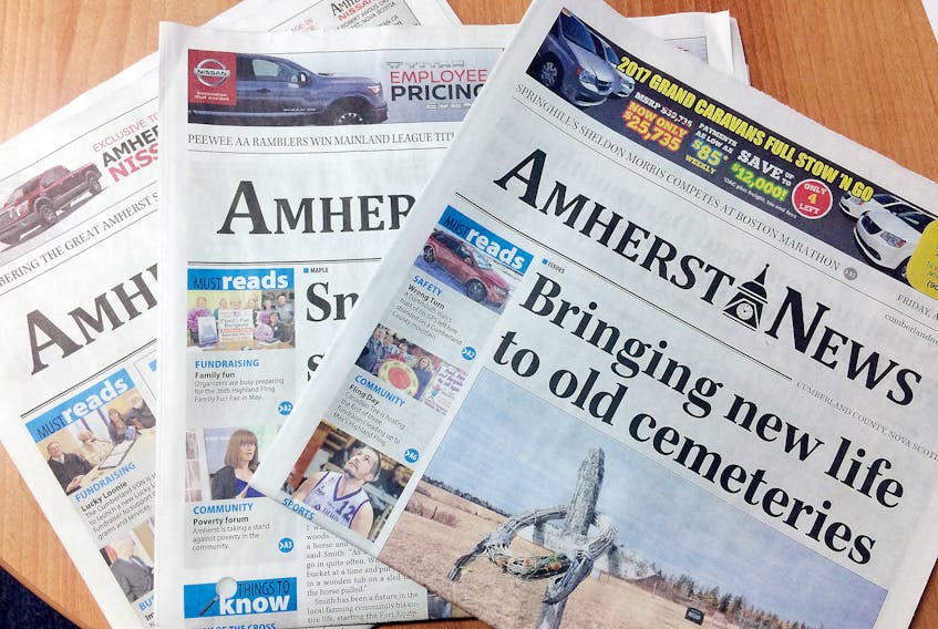 The Amherst News has received two nominations for the 2018 Newspapers Atlantic Better Newspapers competition.