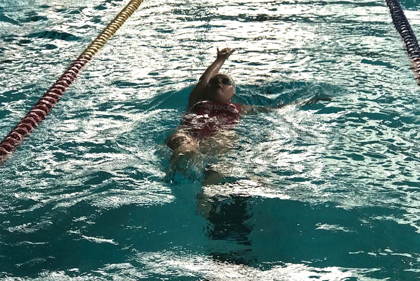 On the first full day of the World Down Syndrome Swimming Championships in Truro, Team Canada is already snapping up the medals. Saturday ended with a relay race in which Canadian swimmer Melanie Giroux swam back stroke at the Rath Eastlink Community Centre.