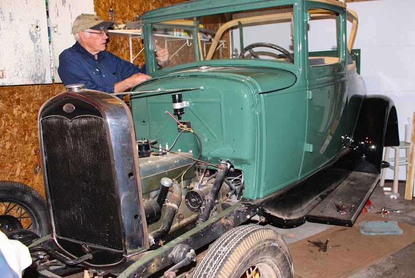 Bill Snowdon of Wood Point, who is currently restoring a 1931 Ford Model A sport coupe, was recently inducted into the Maritime Motorsports Hall of Fame under the builder category.