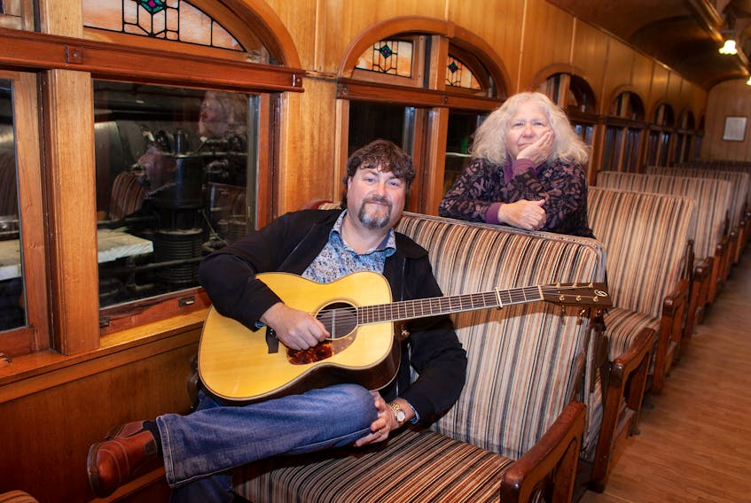 Ray Legere and Janet Crawford will be featured in a special concert this coming Sunday at the Vogue Cinema in Sackville to launch their new CD project, The Day the Train Pulled into Town.    KIM MCMILLAN PHOTO