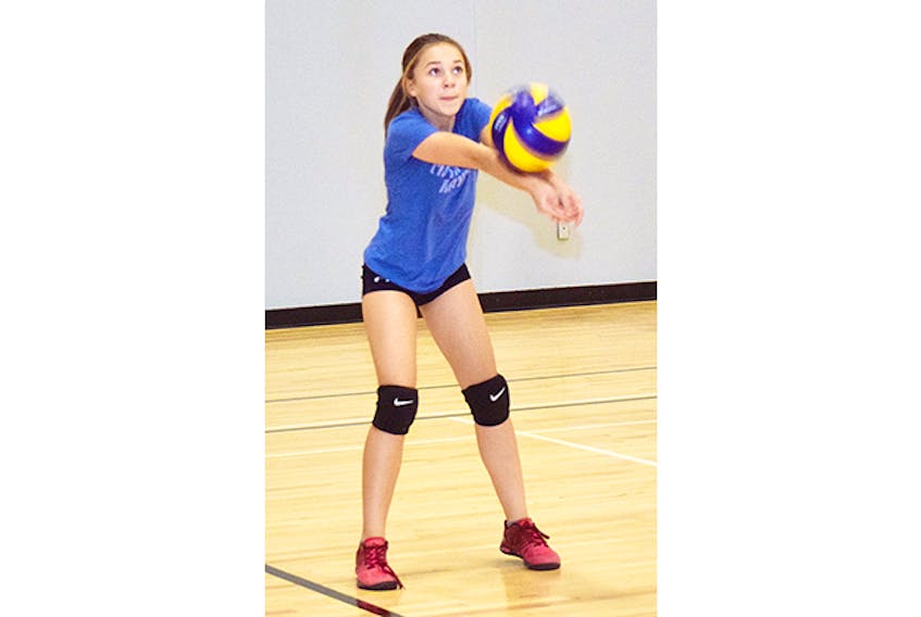 Sarah Gunn was among the roughly 50 who showed up for a volleyball open house on Tuesday.