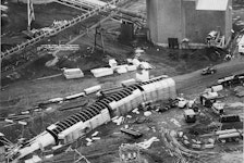 The Westray coal mine just hours after the explosion. THE CHRONICLE HERALD