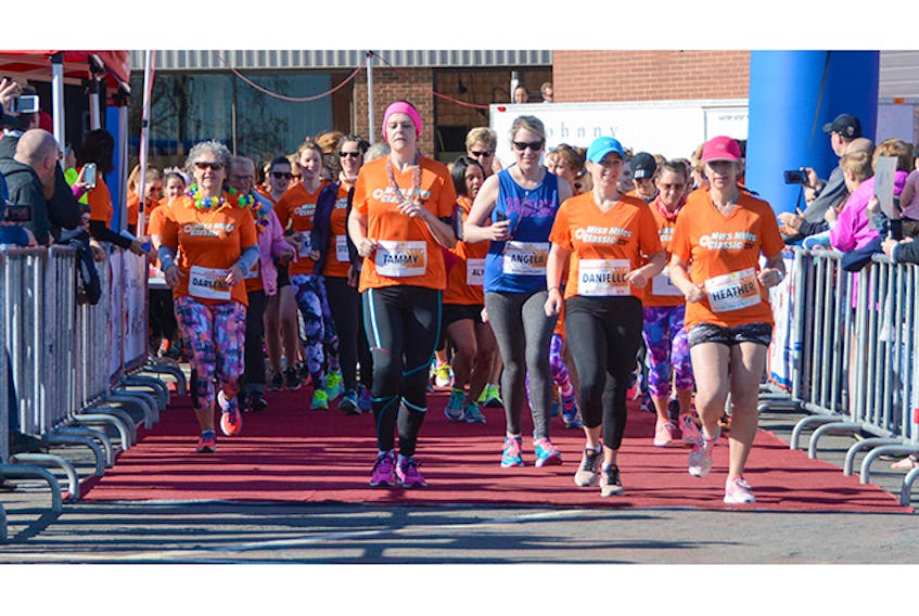 Participants are shown during the Miss Miles 5K run on Sunday in New Glasgow. (Photo courtesy Bob MacEachern)