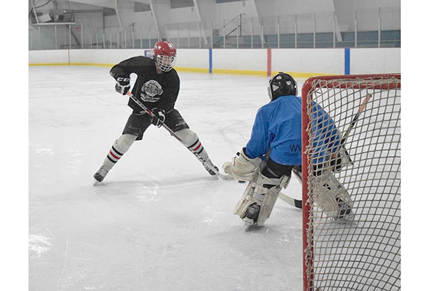 With another season nearing its end, a group of youngsters played some pickup hockey at Trenton rink on Friday.