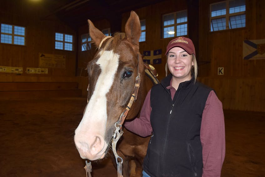 Jamie MacCallum with her horse Manny.