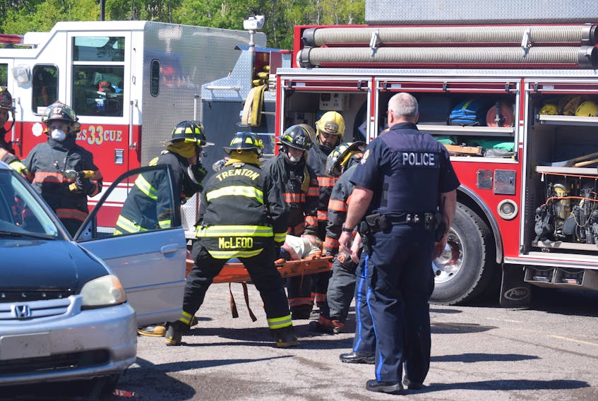 Students learned the dangers of drinking and driving during a mock accident scenario held at North Nova Education Centre on Thursday.