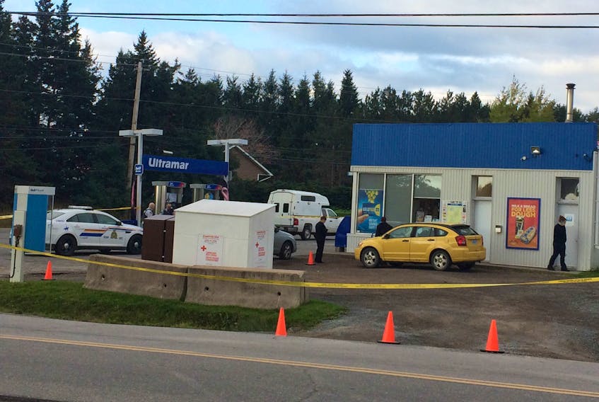 Police were on scene at the Lyons Brook Ultramar on Monday morning after a complaint of a break and enter.