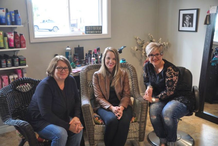 Donna Smith, left, Catherine Millen and Andrea MacEachern announced an initiative to help empower and boost the confidence of women staying at Tearmann House.