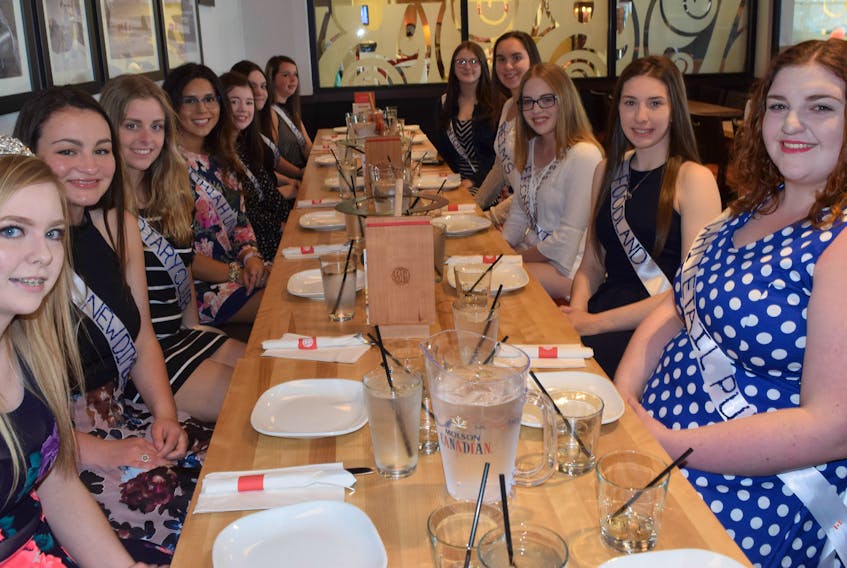Abigail Ryan, the 2017 Canada Day pageant queen in Westville, joined the 2018 princesses for a luncheon on Saturday at Boston Pizza in New Glasgow. The restaurant at Highland Square Mall is one of the sponsors for this year's event. The girls will be busy in the days up to July 1.