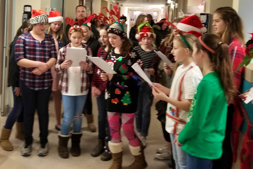 Members of the Pictou County Subway Selects A team performed for patients at the Aberdeen Hospital Transitional Care unit on Dec. 20.