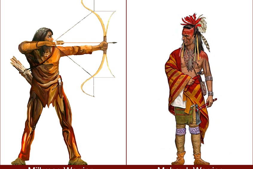 Aboriginal warrior dress in the 18th century.