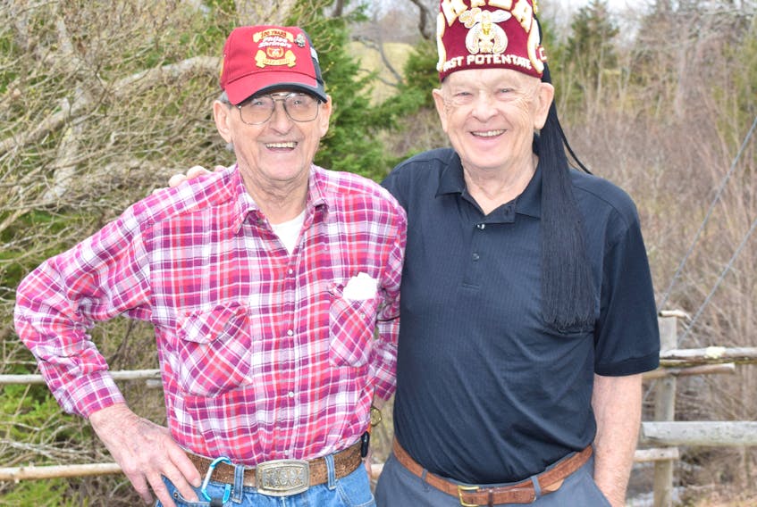 Jim Mitchell, Past Potentate of the Philae Shriners (right), said Don Horne’s generosity has been significant and has made a difference for not only the Shriners but other charities that he donates to without any fanfare.